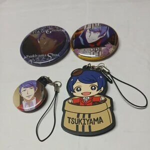 Tokyo Ghoul Anime Lot Shu Tsukiyama Can Badge Pin Rubber Strap Shuu Japan RARE